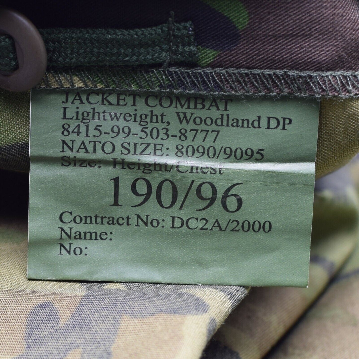 British Army uniform jacket DPM printing