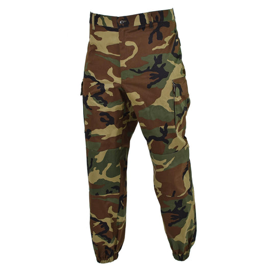 Italian army outdoor tactical pants woodland