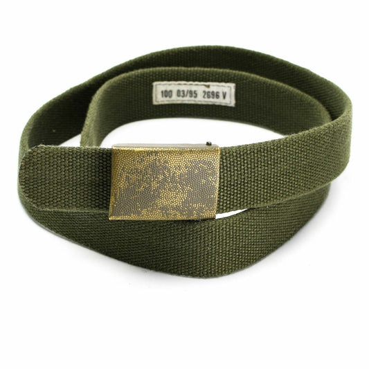 German military belt with metal buckle Olive