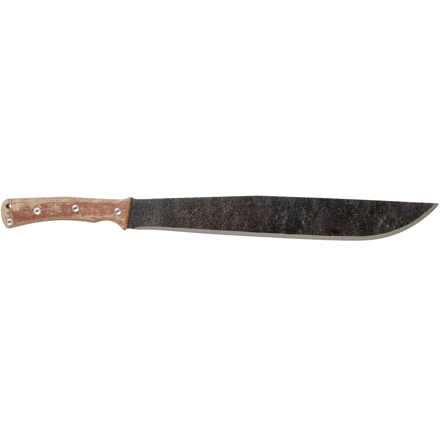 Condor Mountain Pass machete with straight blade micarta handle and leather sheath