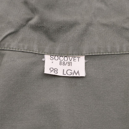 French army military jacket with zipper in olive