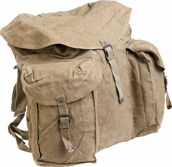 Italian Army Vintage Mountain Backpack Large Canvas Bag