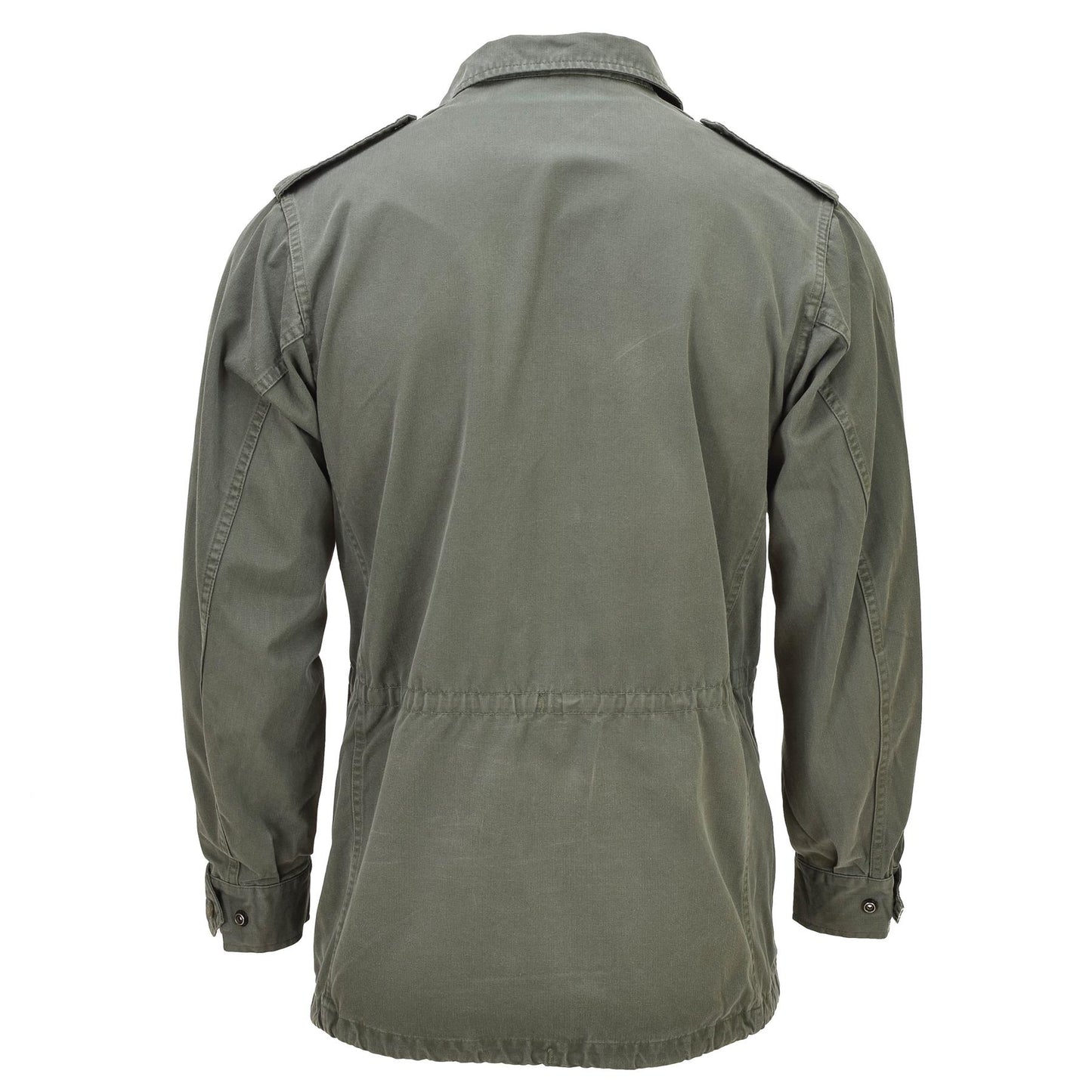 French army military jacket with zipper in olive