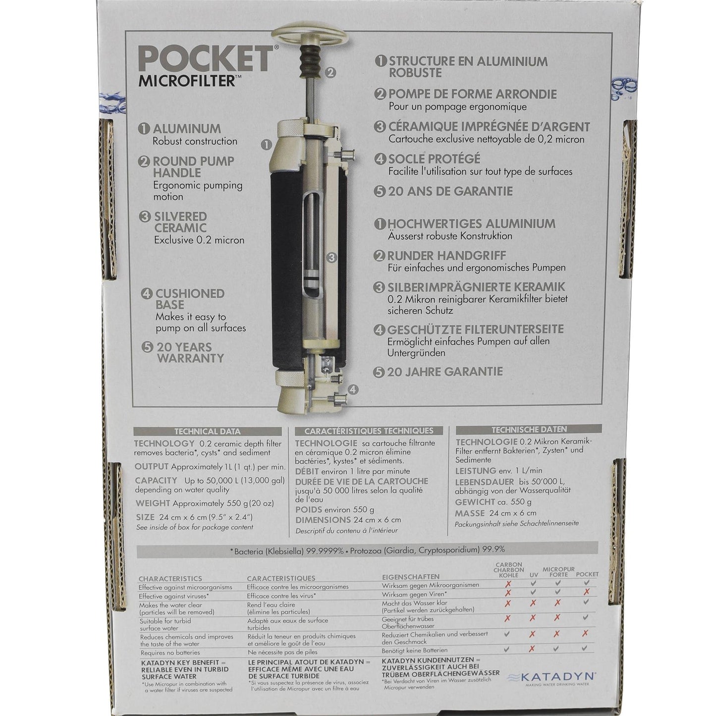 Katadyn POCKET Swiss water purification filter