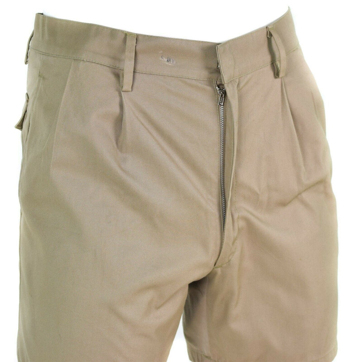 Italian Army Lightweight Solid Color Khaki Shorts