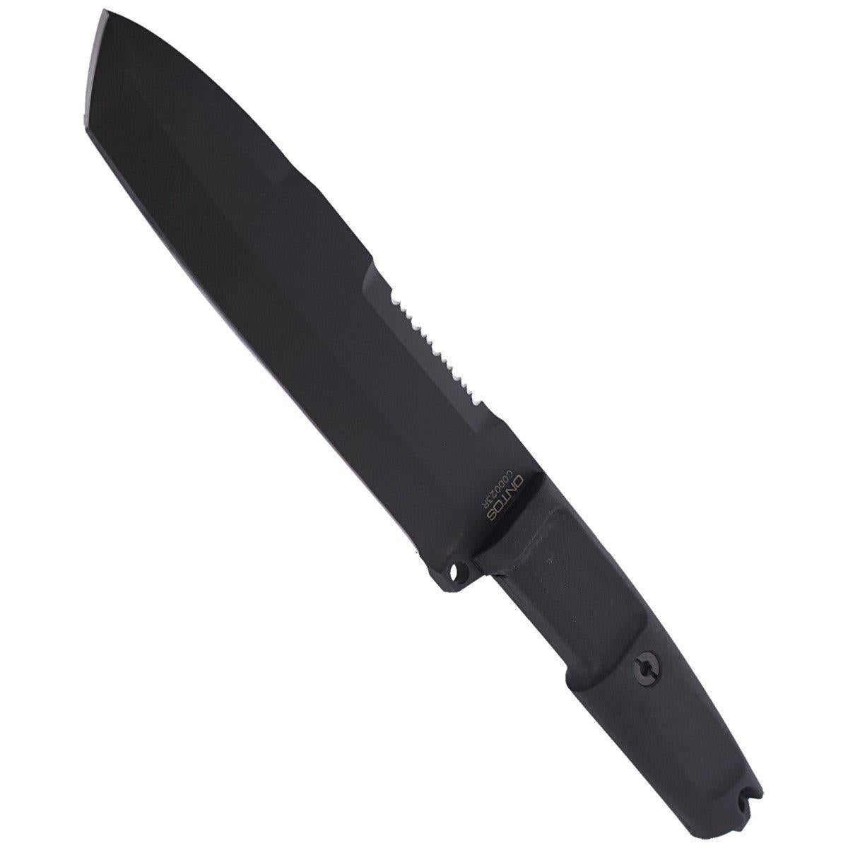 ExtremaRatio ONTOS tanto-shaped tactical knife with fixed blade and partially serrated back