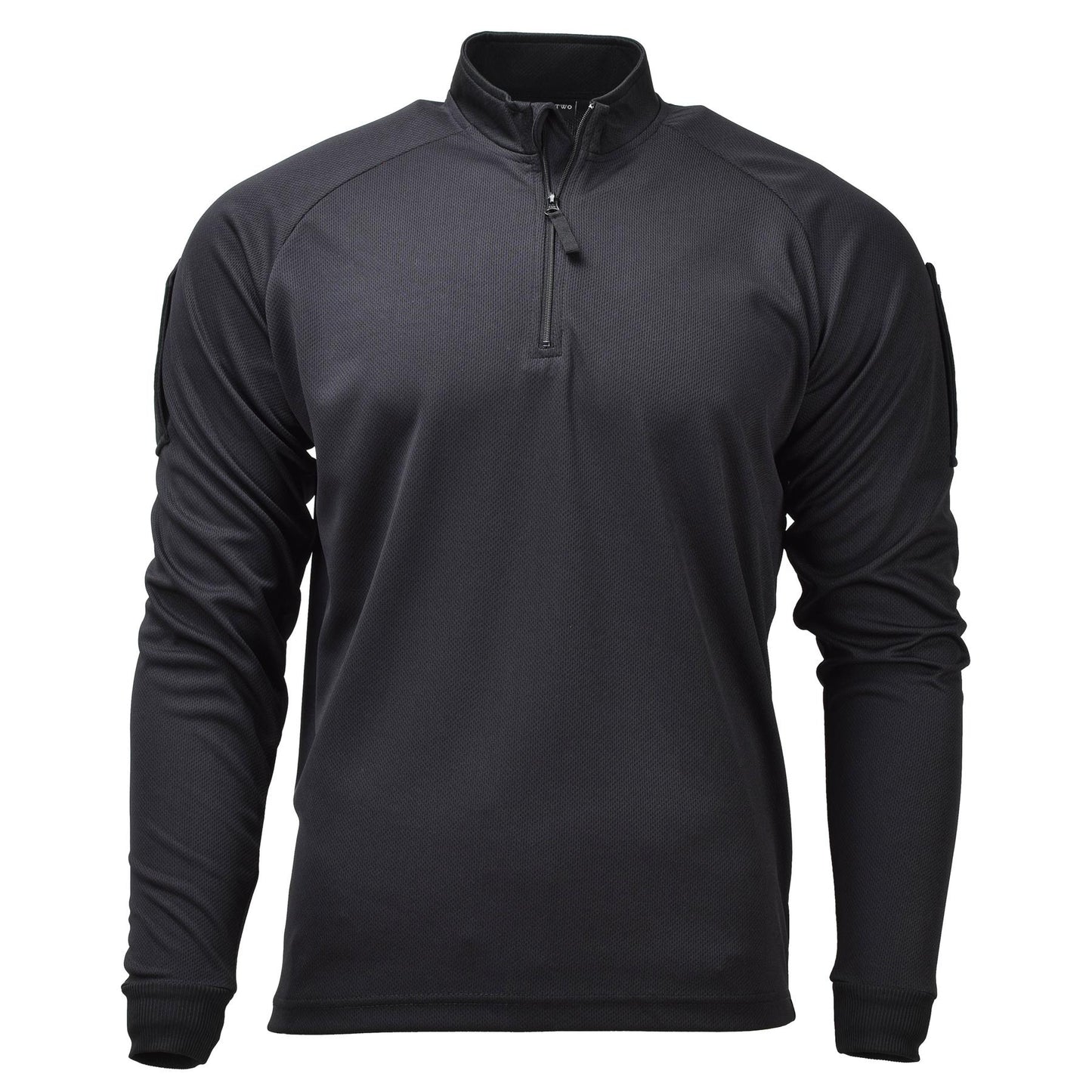 British Tactical Long Sleeve Zip Up Shirt Black