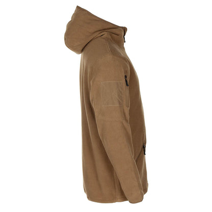 MFH Military Style Zip Up Fleece Jacket Brown