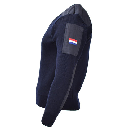 Original Dutch army wool sweater blue