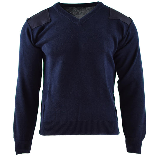 Dutch military officer's sweater with an oval neck, blue