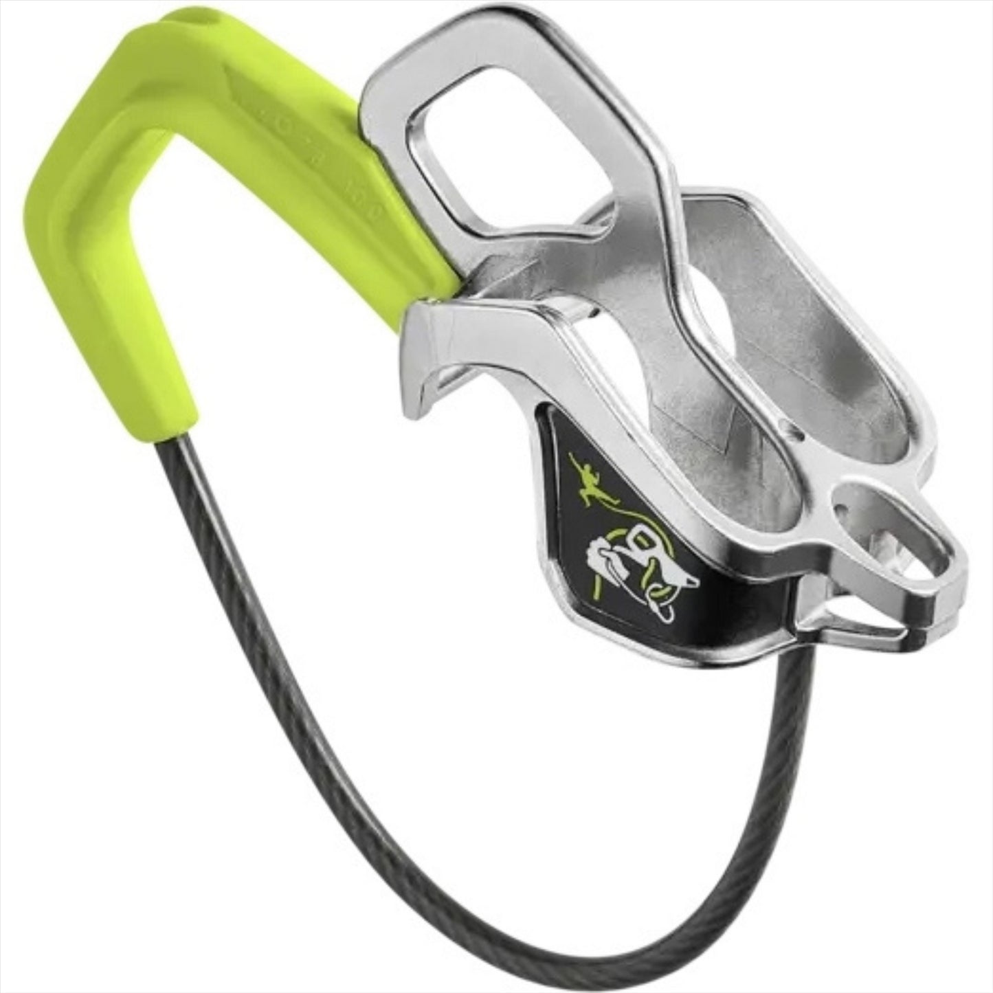 Edelrid Mega Jul saugos įrenginys su stabdymo funkcija laipiojimui, kompaktiškas ir lengvas, nerūdijantis plienas.