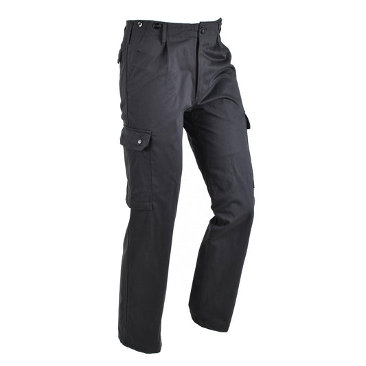 MFH German Army Style Uniform Pants with Pockets Black