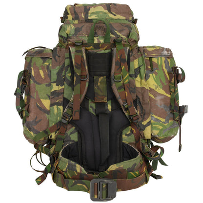 Dutch army tactical hiking backpack 60 liter capacity Woodland print