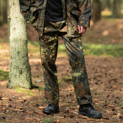 MFH Tactical Field Pants with Pockets Flecktarn Print