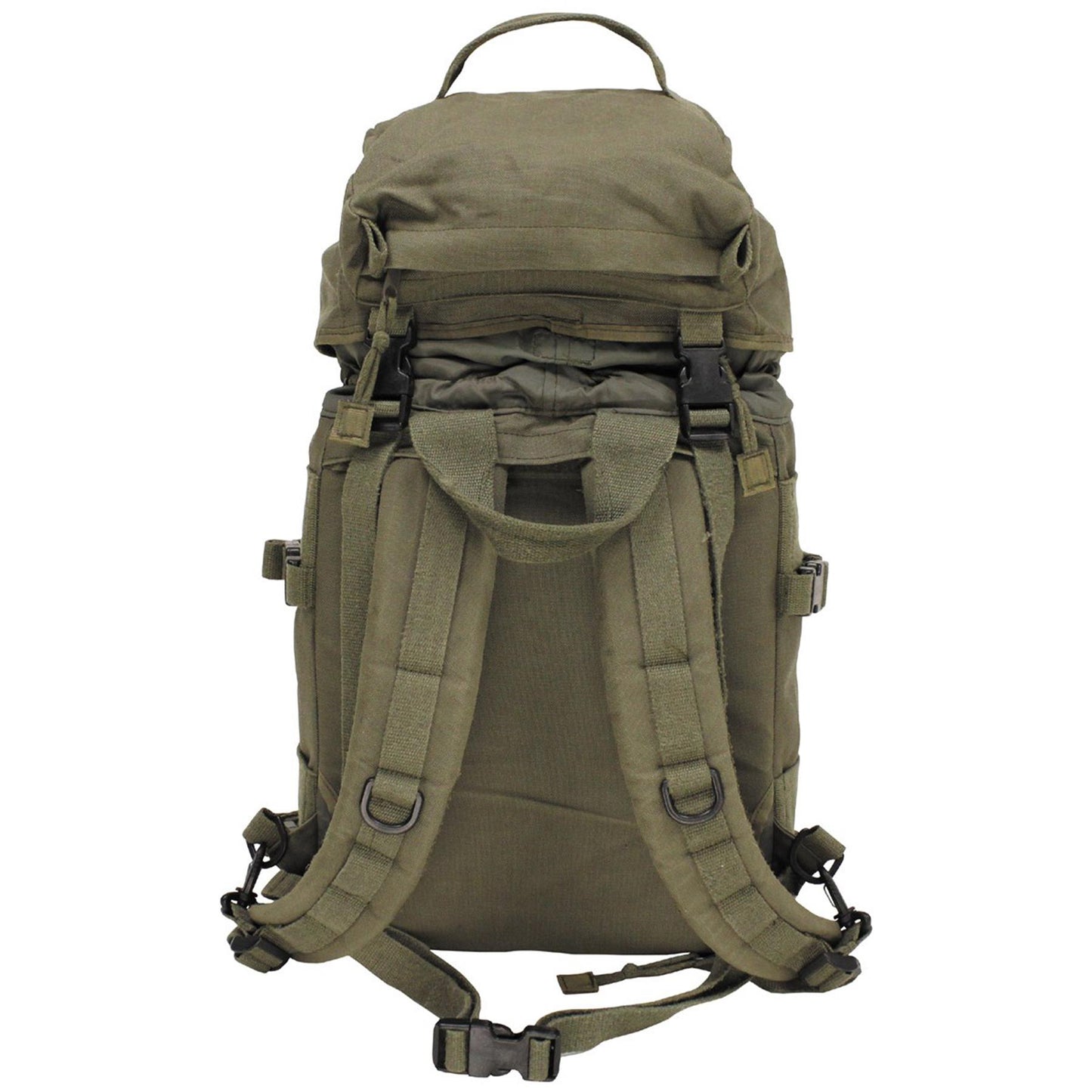 Austrian army backpack detachable top compartment olive