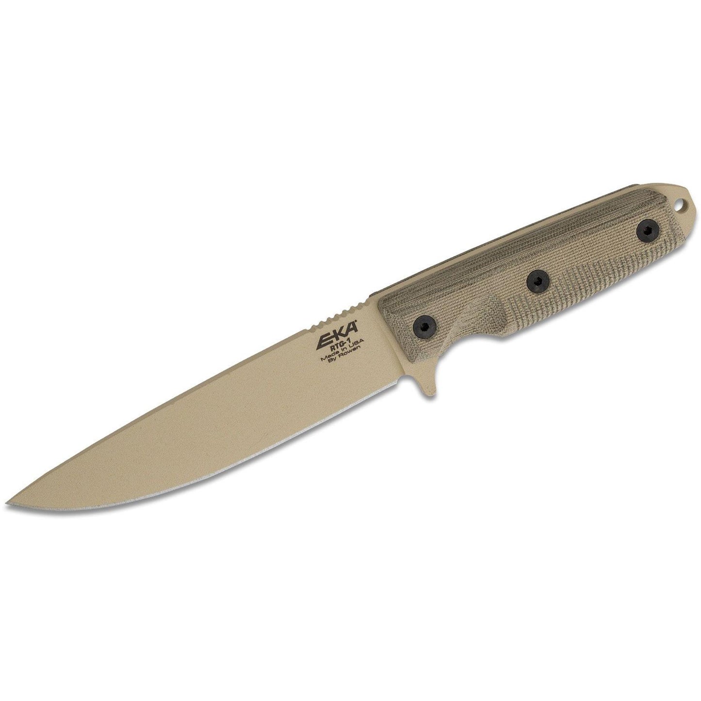 Eka RTG1 TAN fixed blade knife with 1095 carbon steel blade