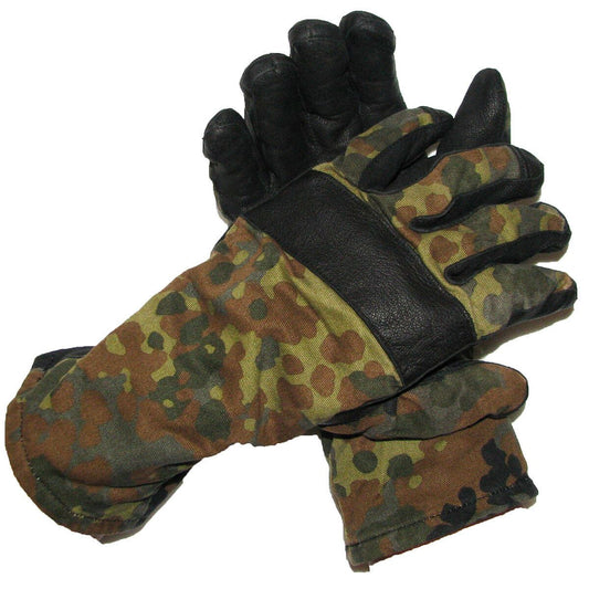 German army tactical gloves Flecktarn printing