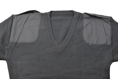 Italian army V-neck sweater in gray color