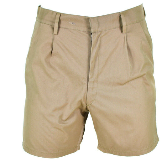 Italian Army Lightweight Solid Color Khaki Shorts