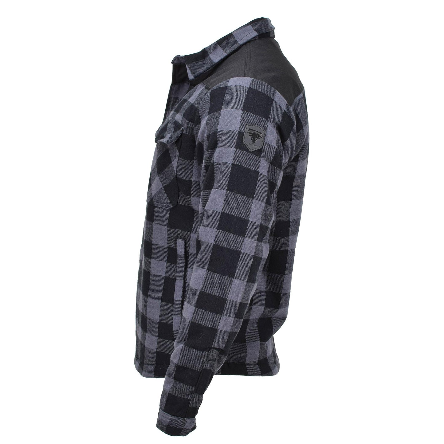 MIL-TEC checked flannel style jacket in gray color