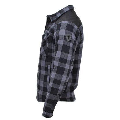 MIL-TEC checked flannel style jacket in gray color