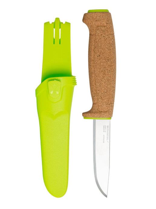 MORAKNNIV Floating knife with cork handle Green