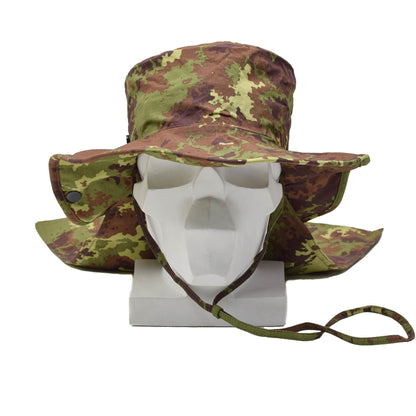 Italian Army Boonie Style Cap with Chin Strap