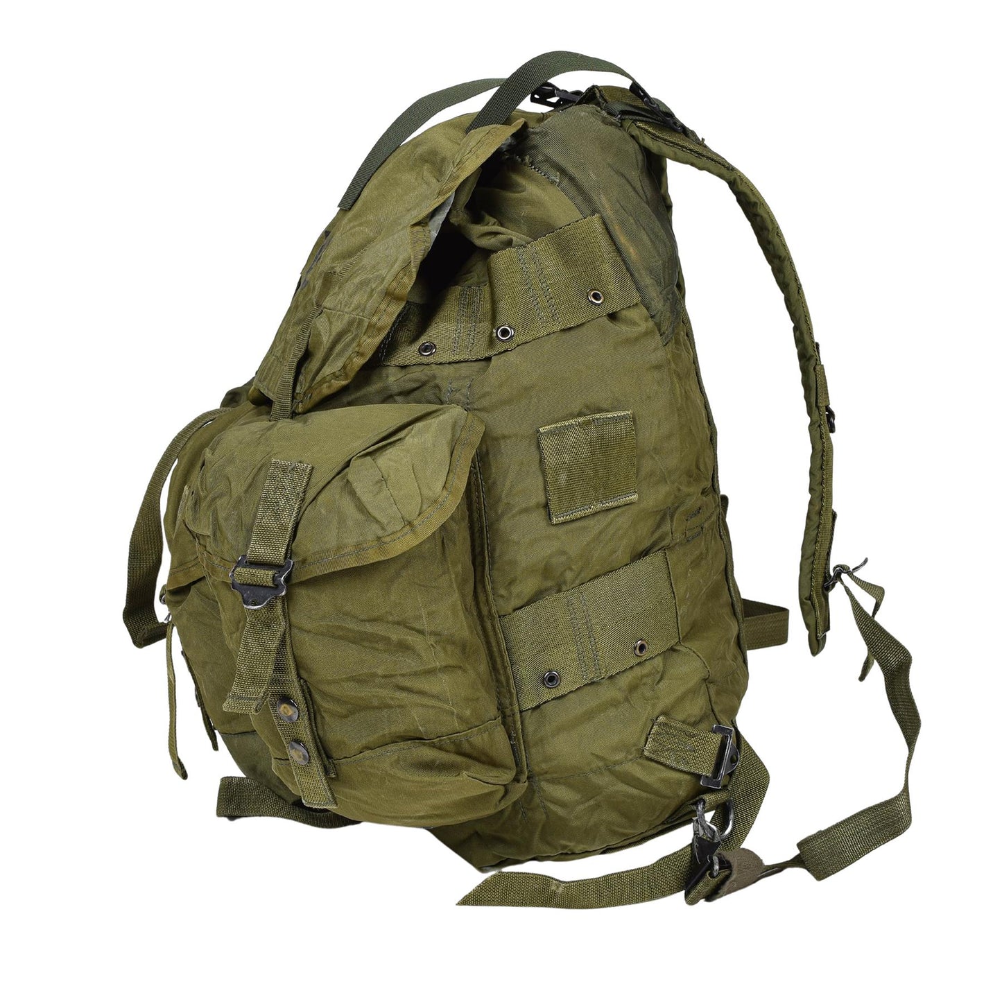 US Army 50L Tactical Backpack with 3 Pouches in Front Olive