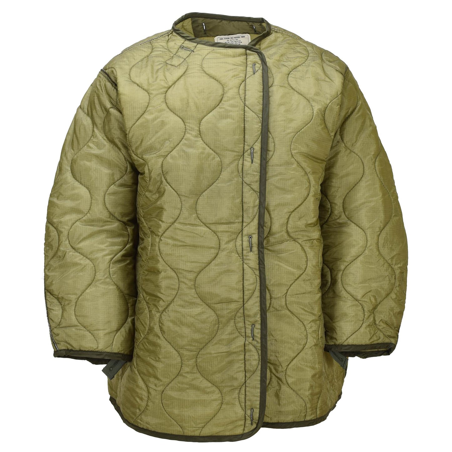 Jungtinių Valstijų kariuomenės M65 parkos pamušalas alyvuogių