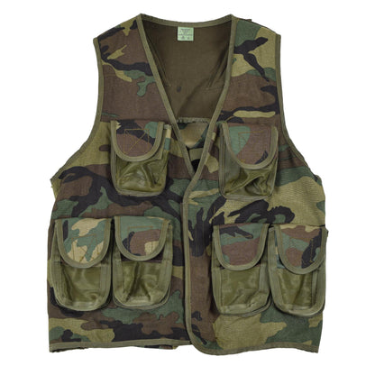 NATO ammunition vest with holsters Woodland print