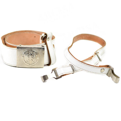 German military police vintage parade belt in white