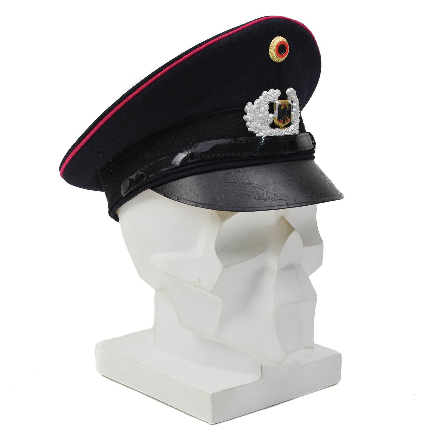 Vokietijos ugniagesių brigados kepurė su kokarda BGS ženkleliu mėlyna