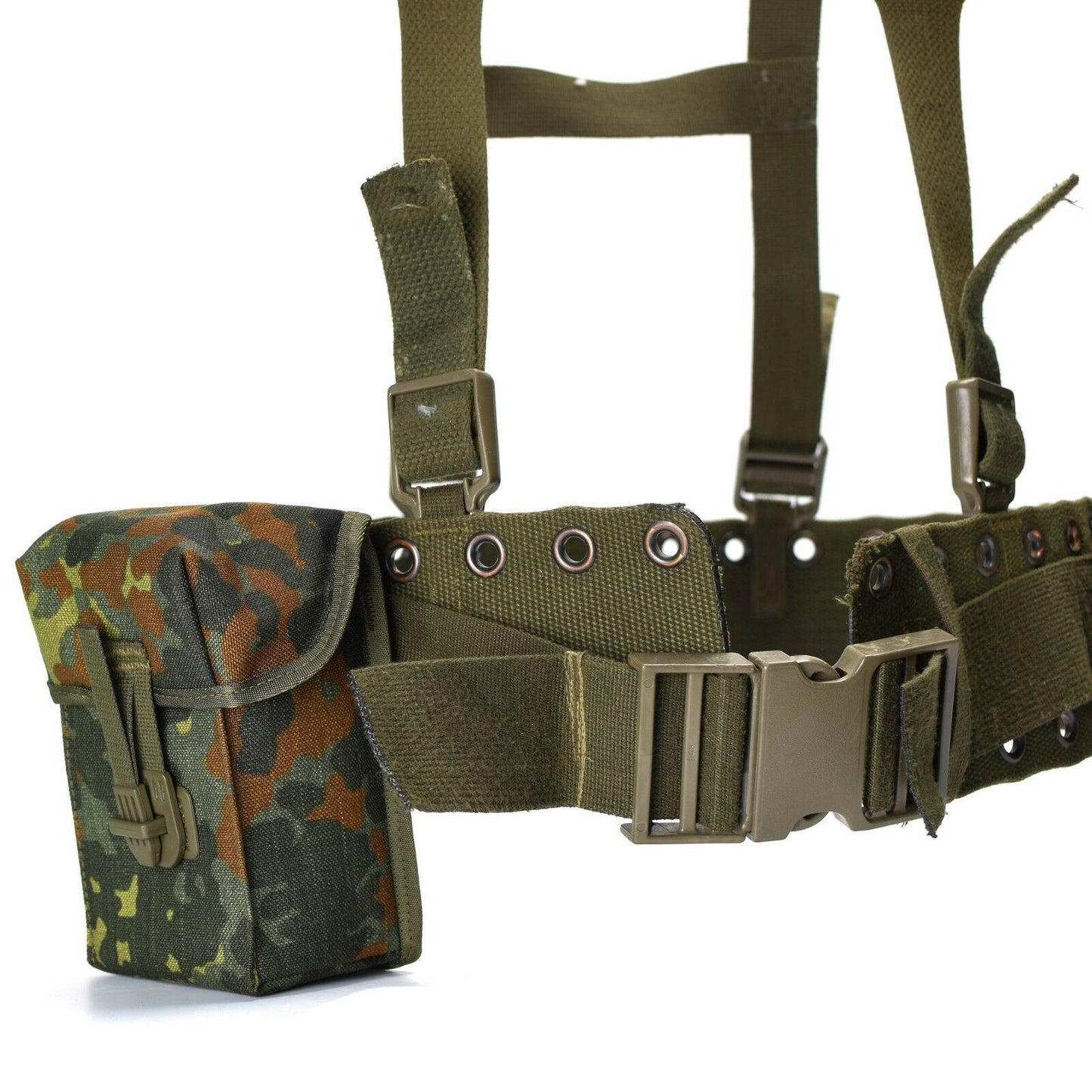 German Army 4-Piece Tactical Belt System with Braces Load Carrying Kit