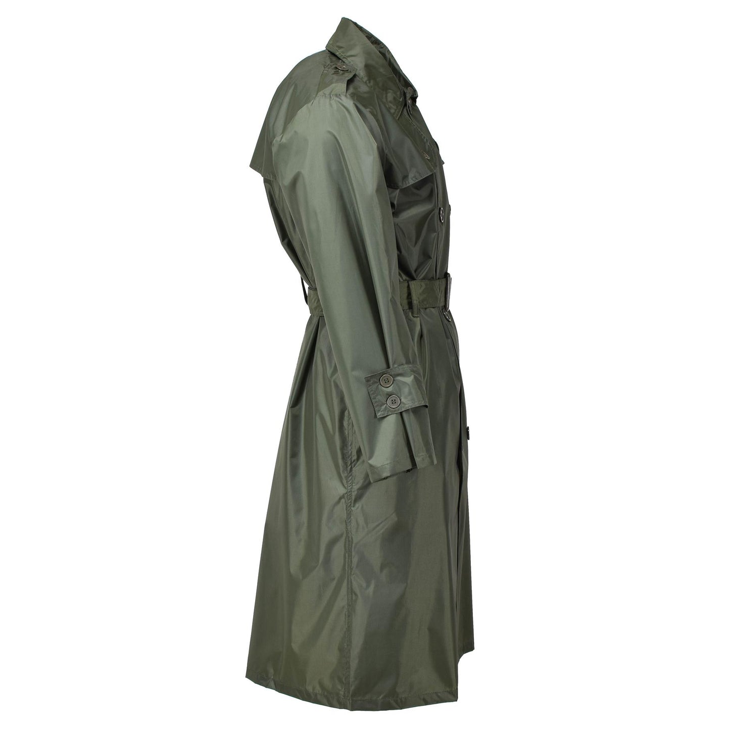 French army long raincoat in olive color