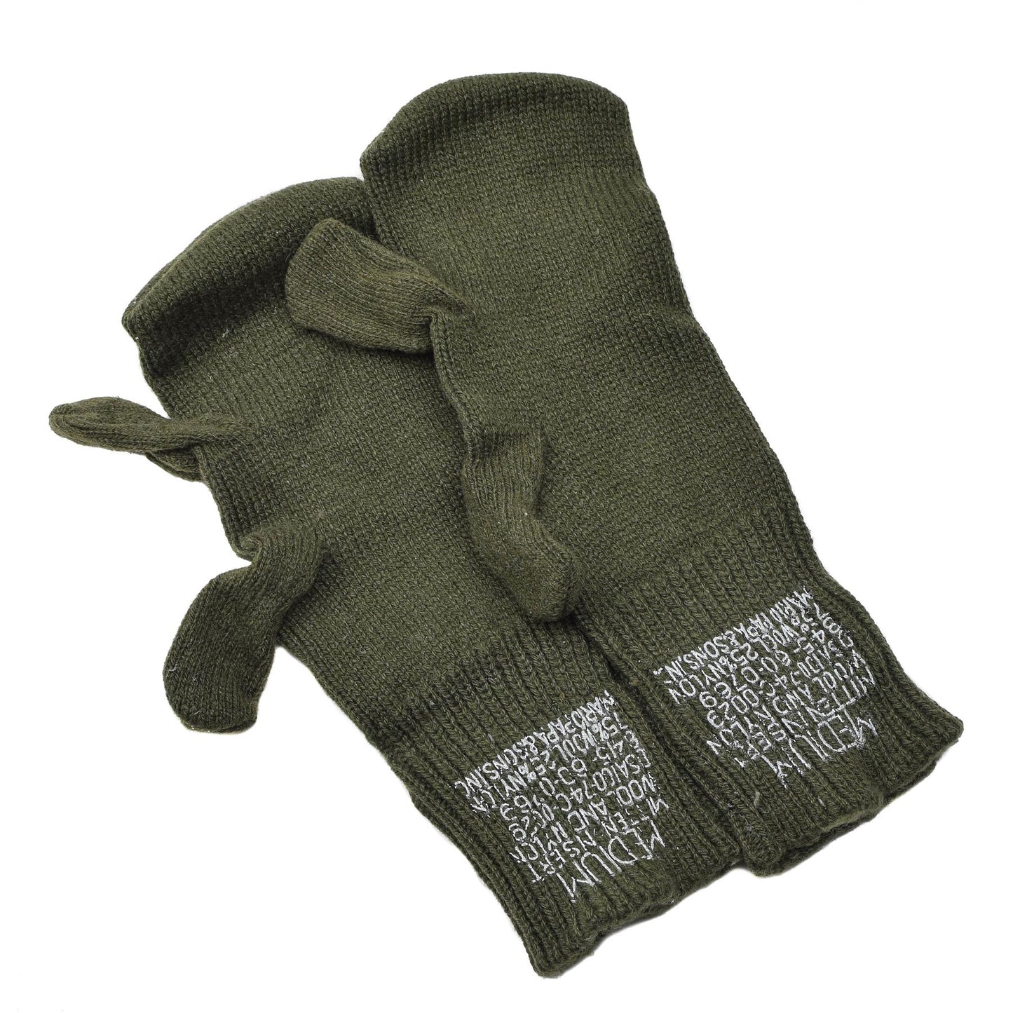 US Army woolen mittens Green