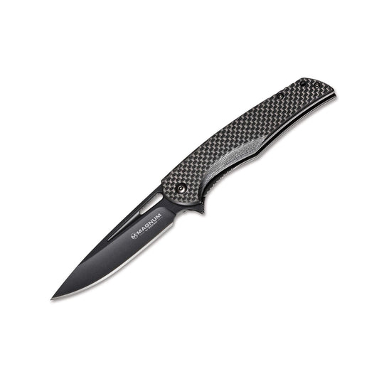 BOKER Black Carbon folding everyday knife 440A steel carbon fiber steel