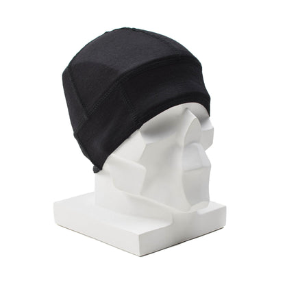 Blochl beanie style merino wool hat in black