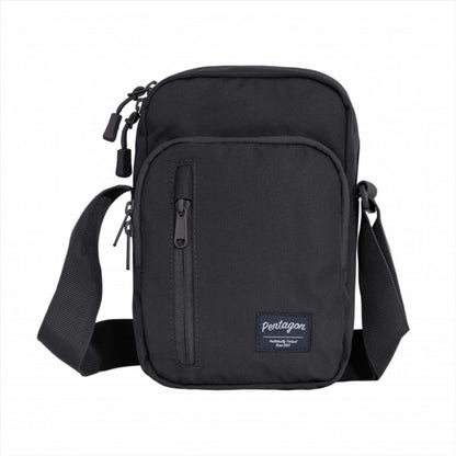PENTAGON Kleos Messenger krepšys 2.5L, juodas, kompaktiškas ir lengvas per petį dėvimam nešiojimui kasdien.