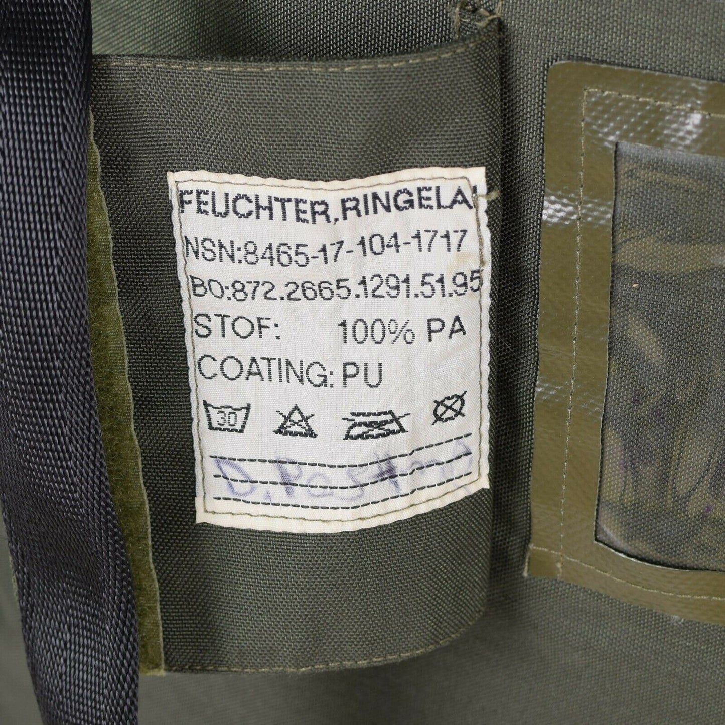 Dutch Army Travel Bag with Zipper Olive