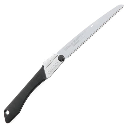 Silky GOMBOY 240-10 atlenkiamas pjūklas su nerūdijančio plieno ašmenimis ir ergonomiška rankena sodininkystei.