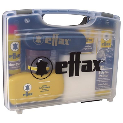 Effax Leather Care Case odos valymo ir priežiūros rinkinys lagaminėlyje
