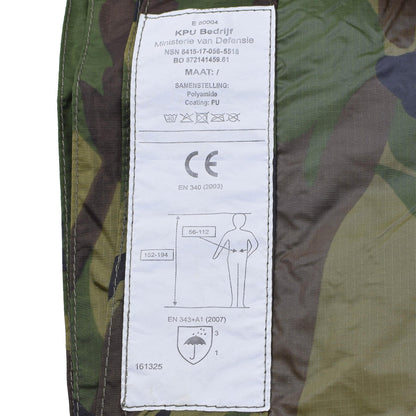 Dutch army waterproof poncho with hood DPM print