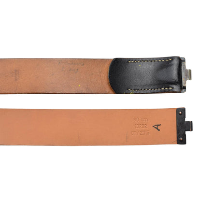 German Army Navy Leather Belt with Buckle