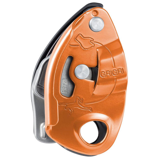 PETZL GRIGRI+ laipiojimo ir nusileidimo prietaisas su savaiminiu stabdžiu, skirtas saugiam laipiojimui.