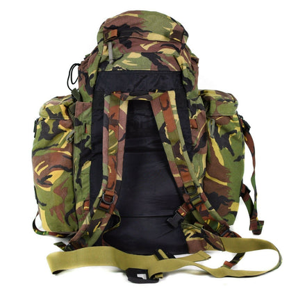 Dutch army combat backpack 40l for hiking in Woodland print