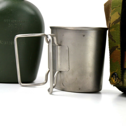 Dutch Army Compact Water Container Olive Drinker Set