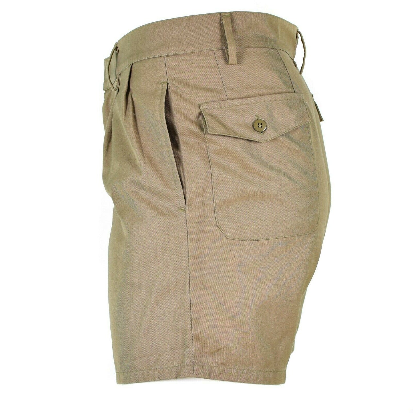 Italian Army Lightweight Solid Color Khaki Shorts