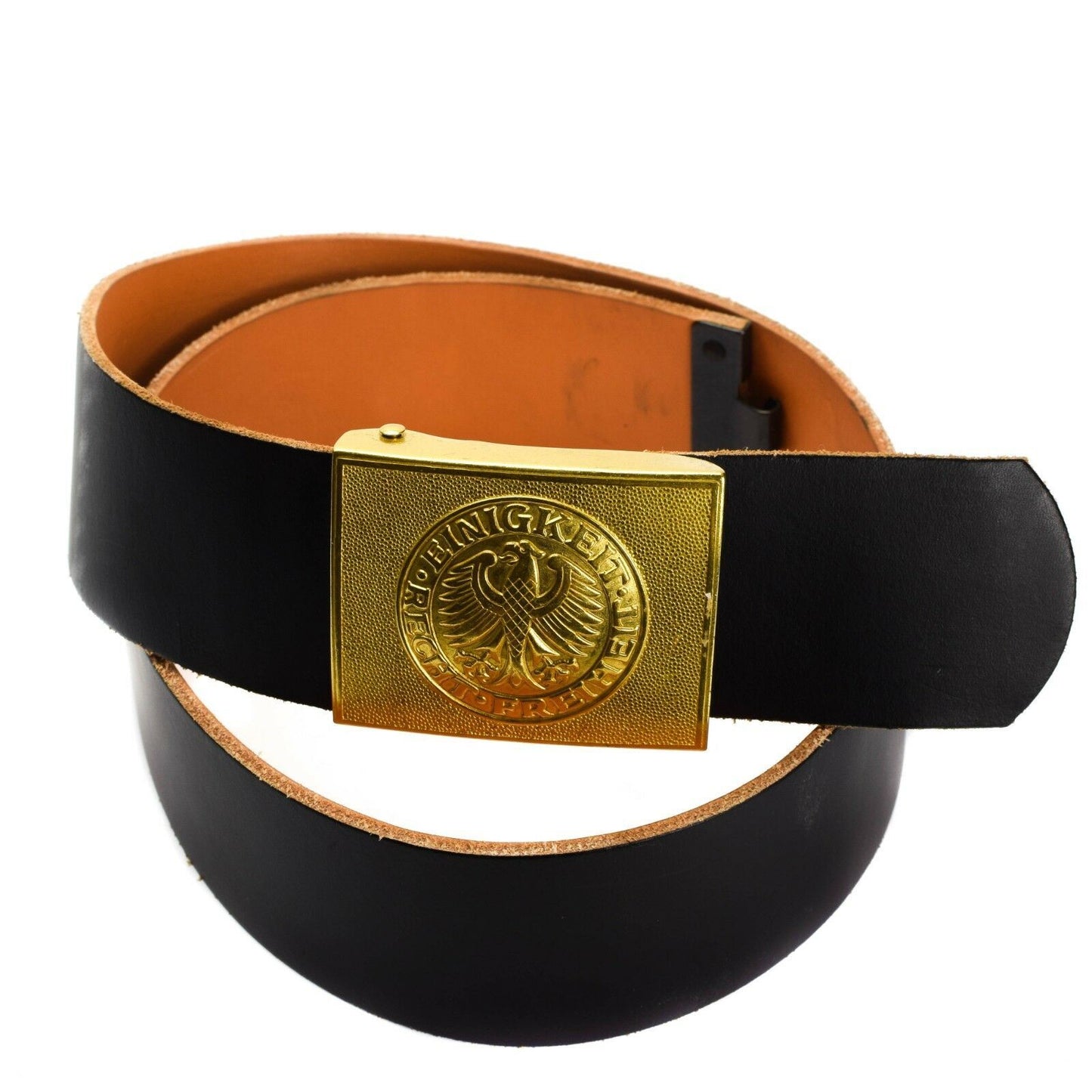 German Army Navy Leather Belt with Buckle