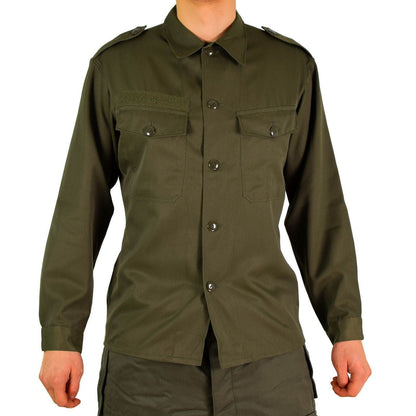 Austrian army field shirt with long sleeves Olive