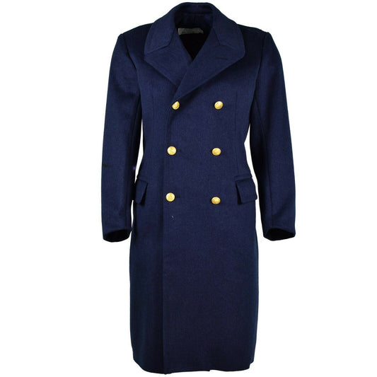 Italian army warm woolen coat in blue color